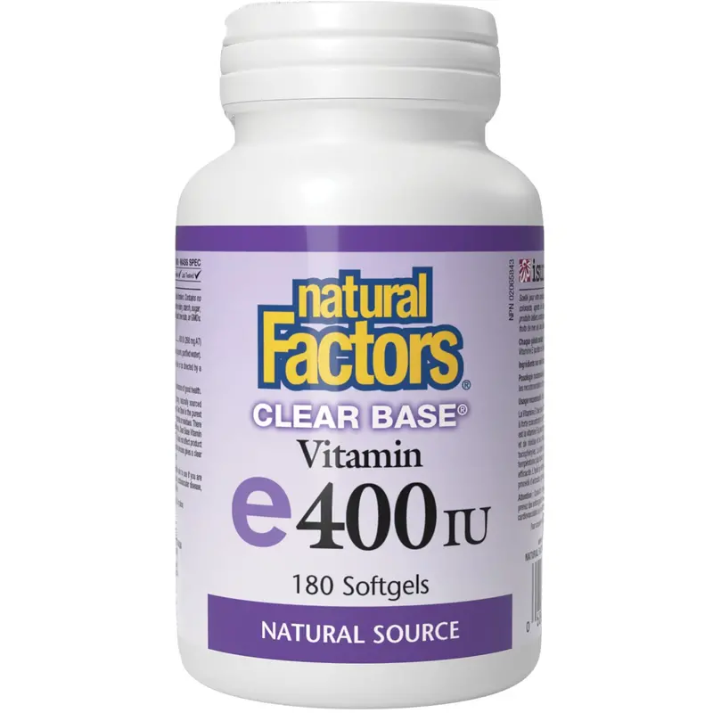 Natural Factors Clear Base Vitamin E 400 Iu Softgels – 180 Count 1