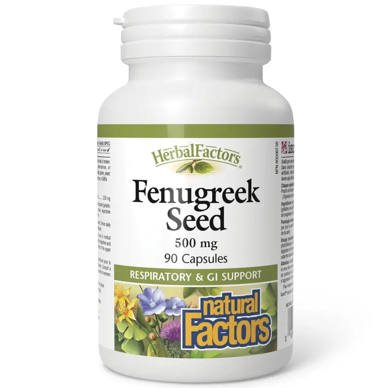 Natural Factors Fenugreek Seed Supplement – 90 Vegetarian Capsules 1