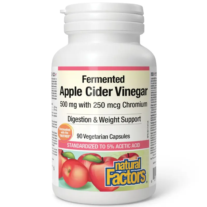 Natural Factors Fermented Apple Cider Vinegar With Chromium 1