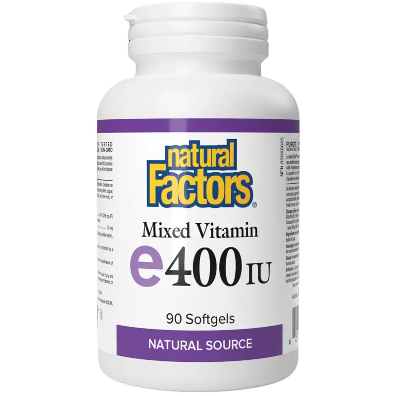 Natural Factors Mixed Vitamin E 400 Iu Softgels – 90 Count 1