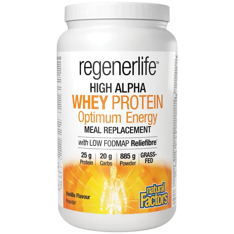 Natural Factors Regenerlife High-Alpha Whey Protein – Vanilla Flavor, 885 G 1
