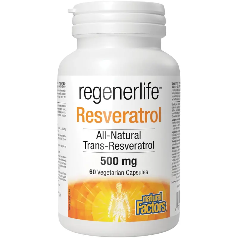Natural Factors Regenerlife Resveratrol Antioxidant Support – 60 Capsules 1