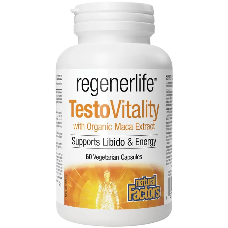 Natural Factors Regenerlife Testovitality Hormone Balance Supplement – 60 Capsules 1