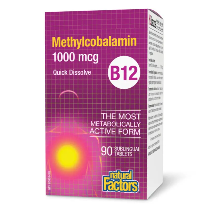 Natural Factors Vitamin B12 1000 Mcg Lozenges – 90 Count 1