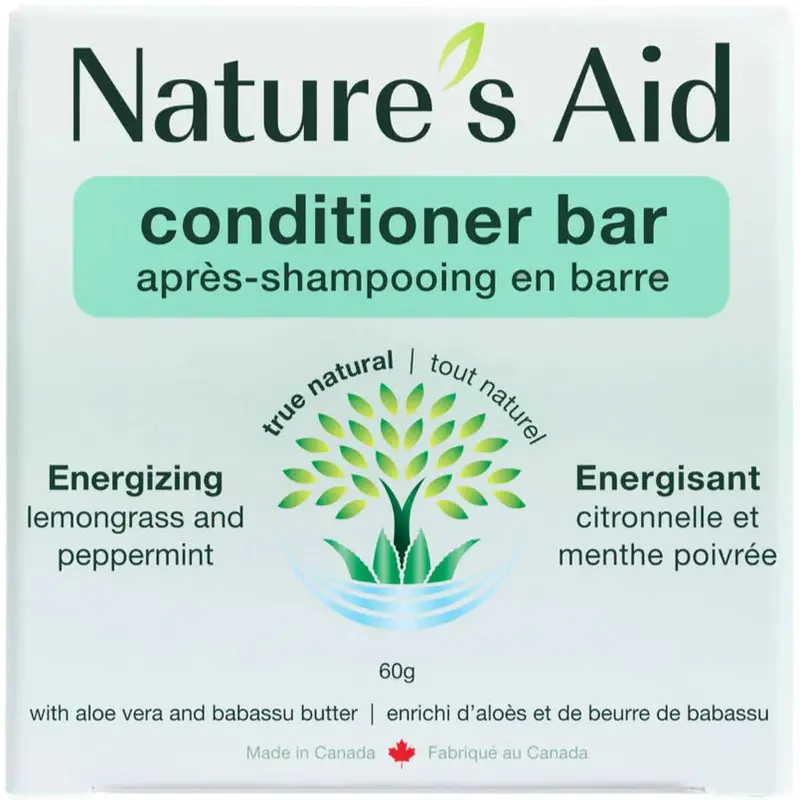 Nature'S Aid Energizing Conditioner Bar — Lemongrass & Peppermint, 60G Revitalizing Solid Care 1