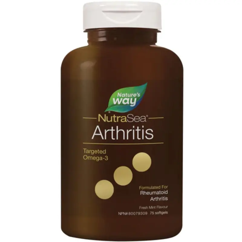 Nature'S Way Nutrasea Arthritis Support Omega-3 – Fresh Mint Flavor, 75 Softgels 1