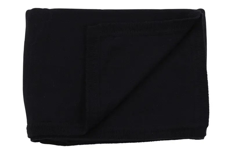 Navy Blue Cotton-Cashmere Cozy Throw 1
