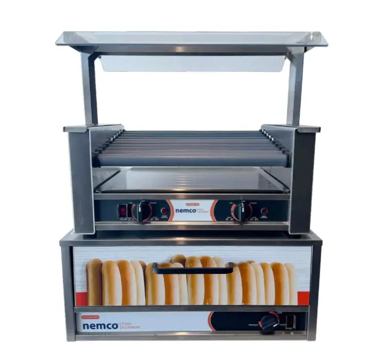 Nemco Nme-8027-Bw-230 Hot Dog Starter Kit – Includes Warmer, Roller Grill & Bun Toaster 1