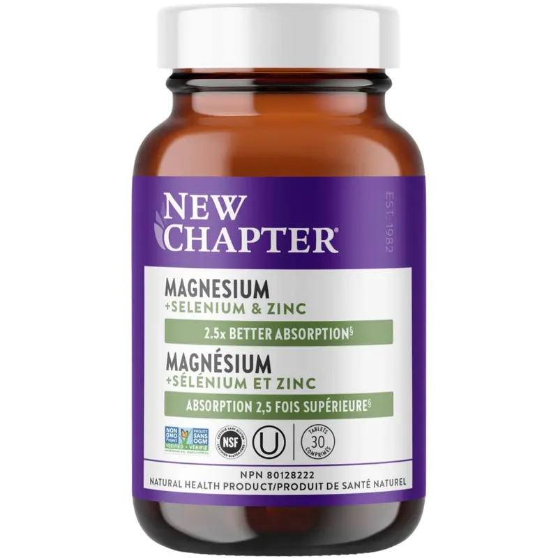 New Chapter Magnesium With Selenium And Zinc, 30 Tablets 1
