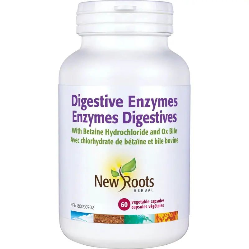 New Roots Digestive Enzyme Formula – 60 Vegetarian Capsules 1