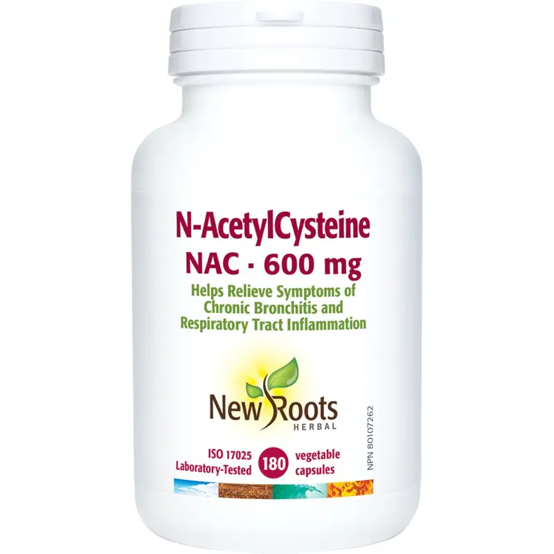 New Roots N-Acetyl Cysteine (Nac) – 600Mg, 180 Capsules 1