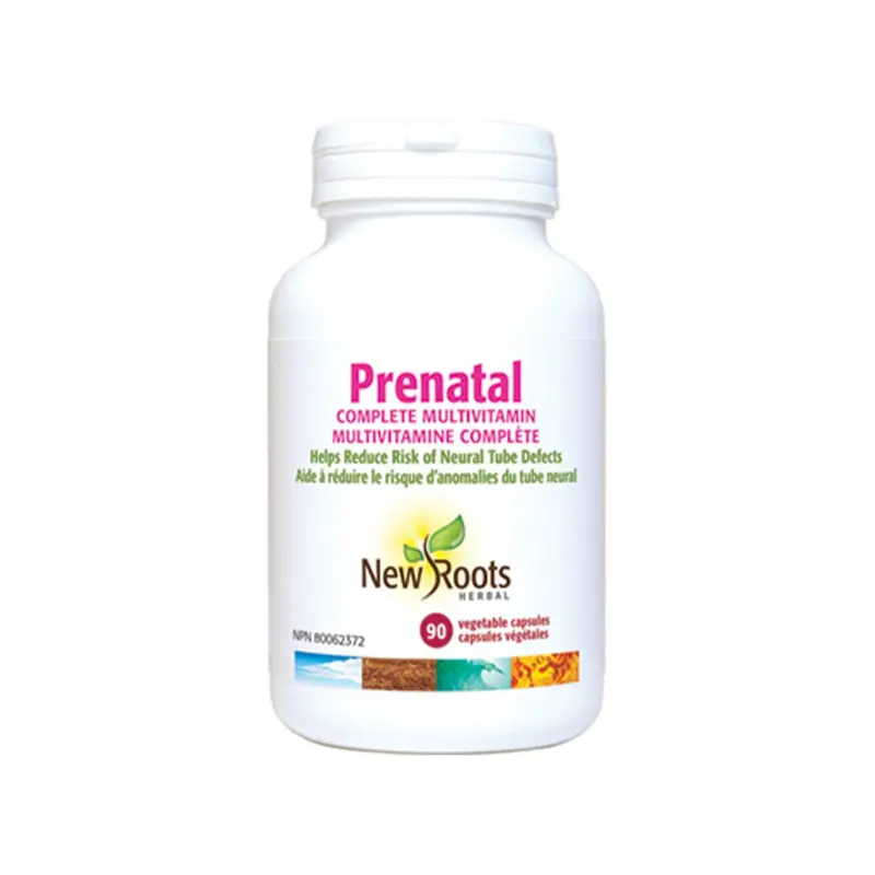 New Roots Prenatal Multivitamin With Folic Acid – 90 Capsules 1