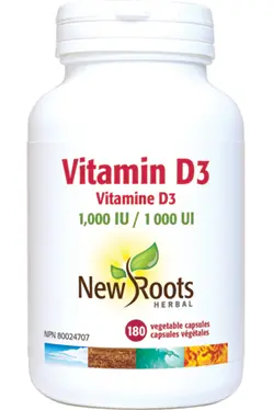 New Roots Vitamin D3 1000 Iu – 180 Softgels 1