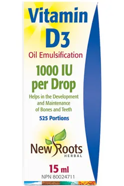 New Roots Vitamin D3 Liquid – 15 Ml (1000 Iu Per Drop) 1