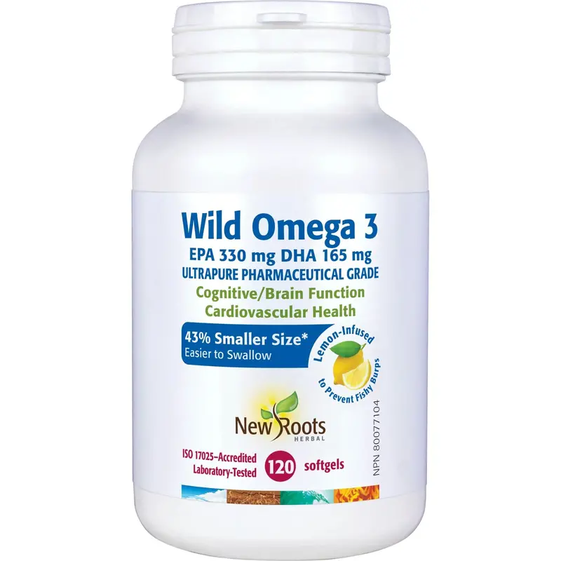 New Roots Wild Omega-3 Epa/Dha Supplement – 330Mg Epa + 165Mg Dha Per Softgel (120 Count) 1