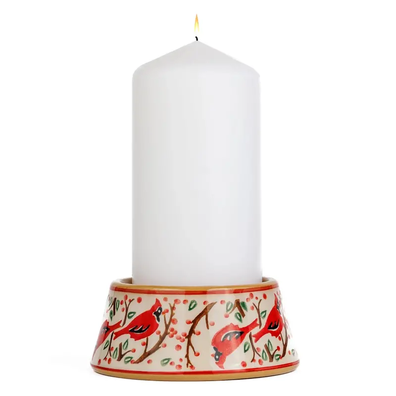 Nicholas Mosse Berry Bird Reversible Candlestick – Dual-Height Stoneware Holder With Taper Candle 1