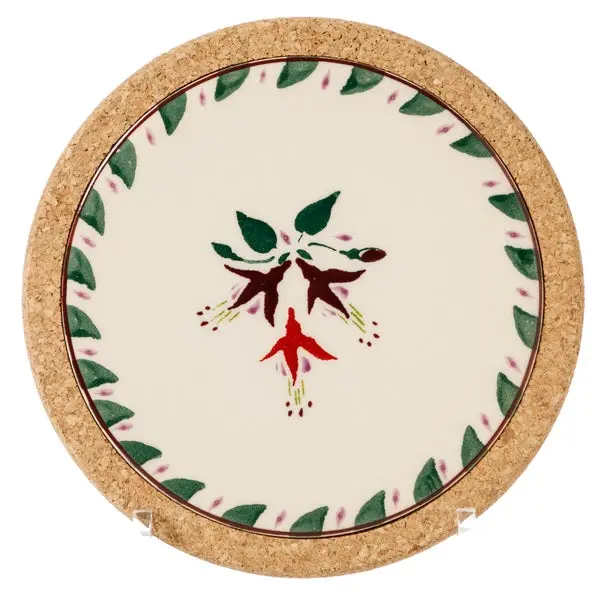 Nicholas Mosse Fuchsia Round Ceramic Trivet 1