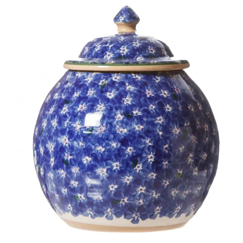 Nicholas Mosse Lawn Dark Blue Ceramic Cookie Jar 1