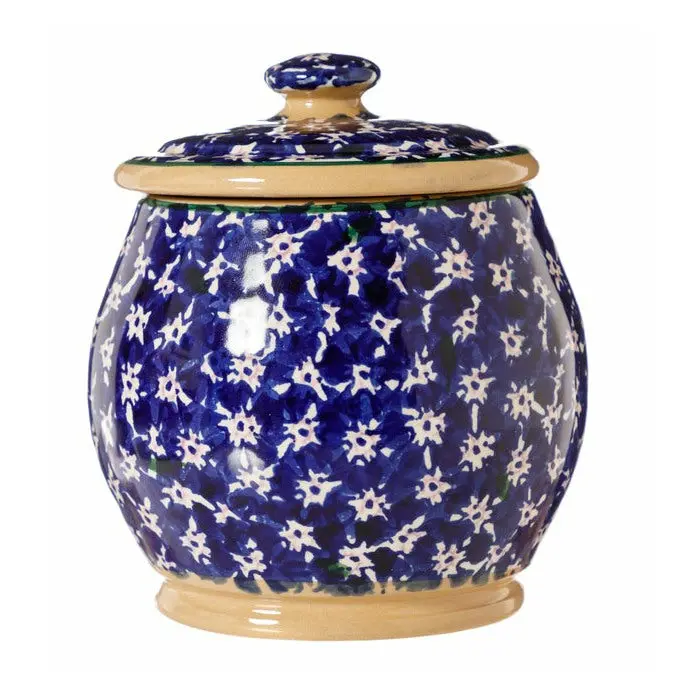 Nicholas Mosse Lawn Dark Blue Small Lidded Storage Jar 1