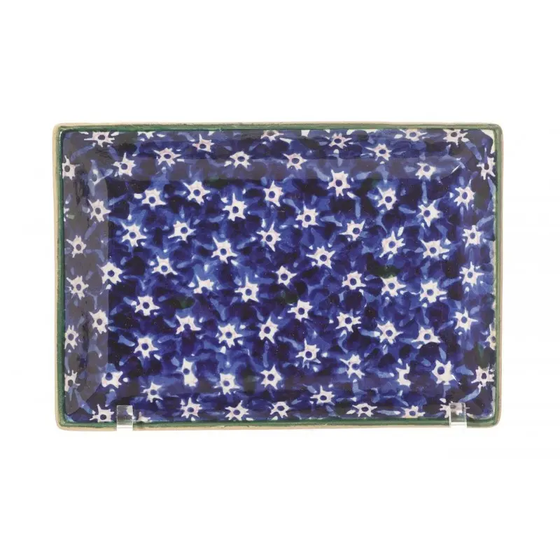 Nicholas Mosse Lawn Dark Blue Small Rectangular Plate 1