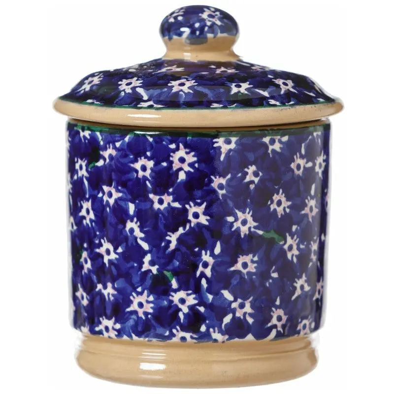 Nicholas Mosse Lawn Dark Blue Sugar Bowl With Lid 1