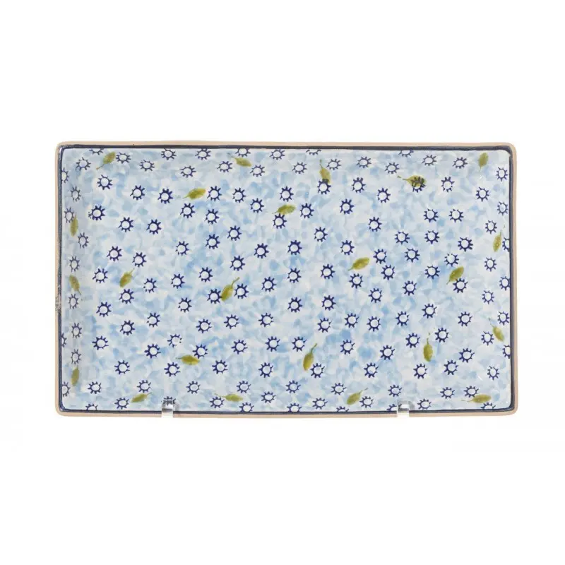 Nicholas Mosse Lawn Light Blue Medium Rectangular Plate 1