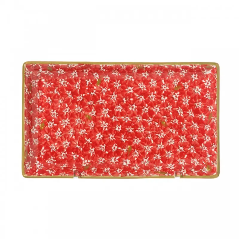 Nicholas Mosse Lawn Red Medium Rectangular Serving Plate 1