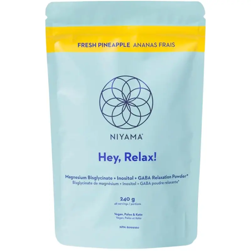 Niyama Hey Relax Magnesium Powder – Fresh Pineapple Flavor, 240 G 1