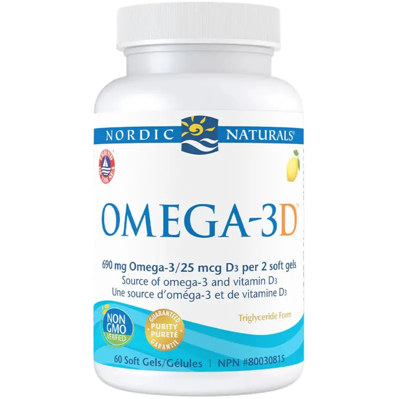 Nordic Naturals Omega-3D Triple-Strength Softgels – 60 Count 1