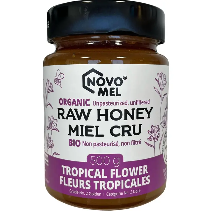 Novo Mel Raw Organic Tropical Flower Honey – 500G Jar 1