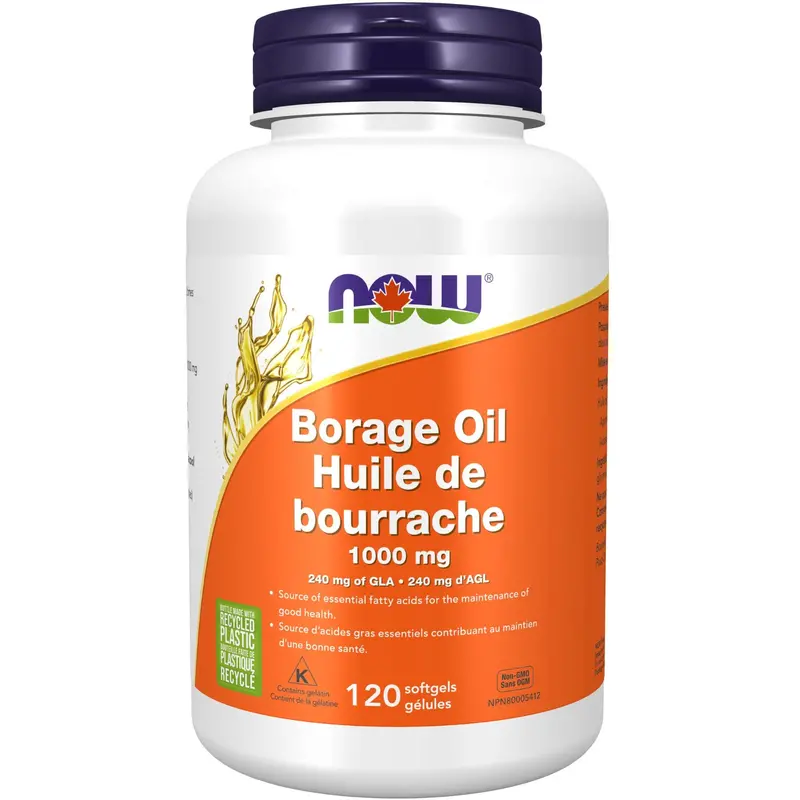 Now Borage Oil 1000 Mg High-Potency Omega-6 – 120 Softgels 1