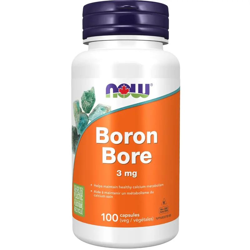 Now Boron 3 Mg Capsules – 100 Count Bone & Hormone Support 1