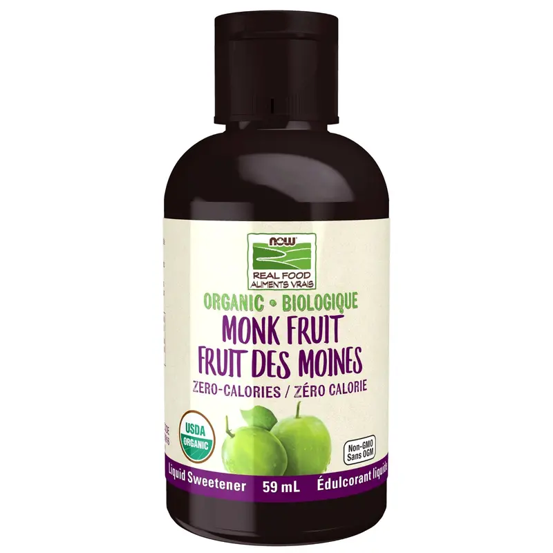 Now Organic Monk Fruit Liquid Sweetener – 59Ml Zero-Calorie Natural Sweetener 1