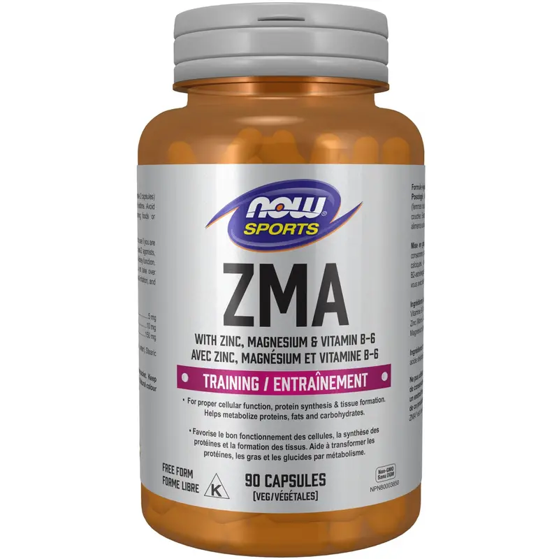 Now Sports Zma Supplement Capsules – Zinc, Magnesium, Vitamin B6 – 90 Count 1