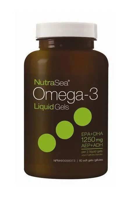 Nutrasea Fresh Mint Omega-3 Liquid Gel Capsules – 1250 Mg Epa/Dha, 60 Count 1