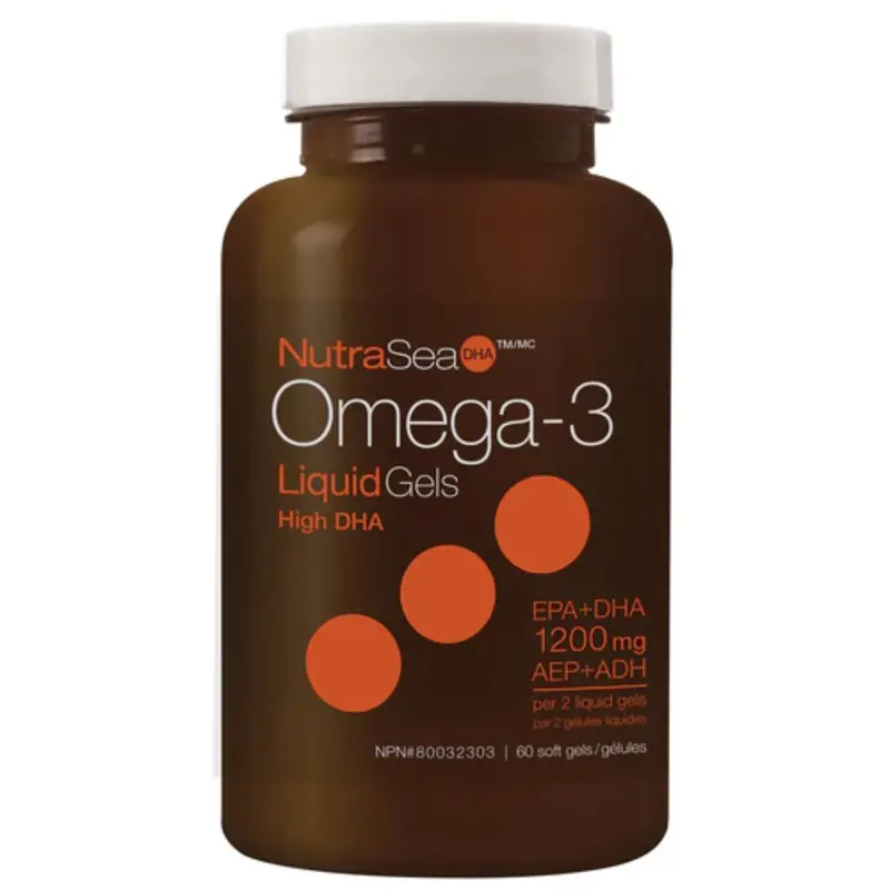 Nutrasea Omega-3 Dha Liquid Gel Caps – Fresh Mint Flavor, 60 Count 1