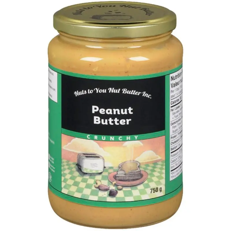 Nuts To You Crunchy Peanut Butter – 750G Natural Texture 1