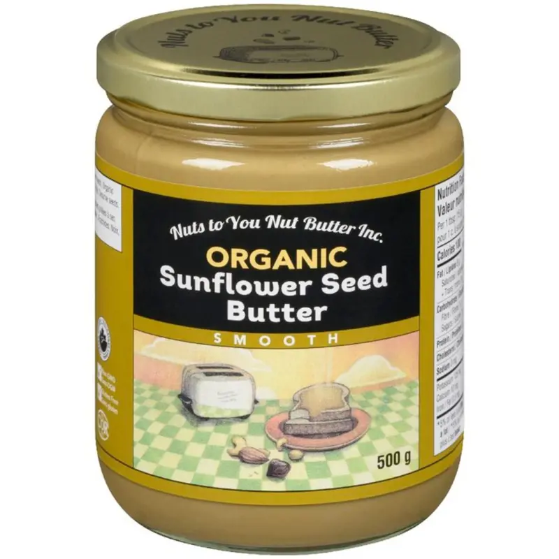 Nuts To You Organic Sunflower Seed Butter – 500G Smooth 1