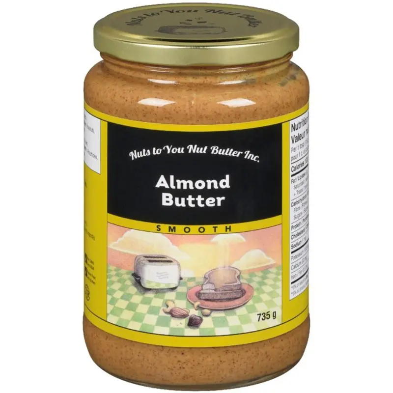 Nuts To You Smooth Almond Butter – 735 G Creamy Organic Spread 1