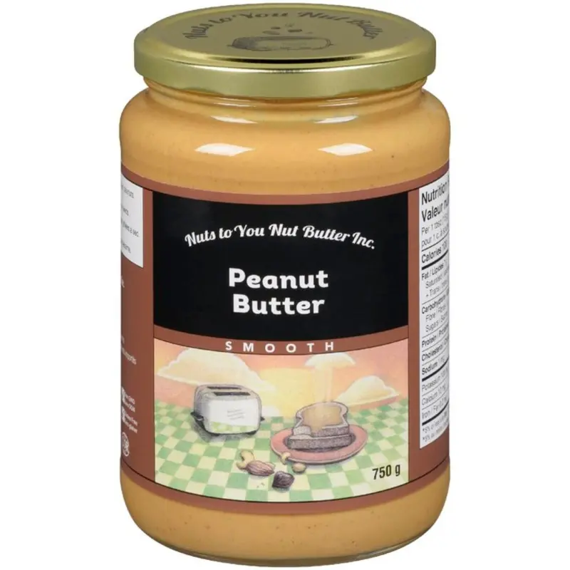 Nuts To You Smooth Peanut Butter – 750G Creamy Spread 1
