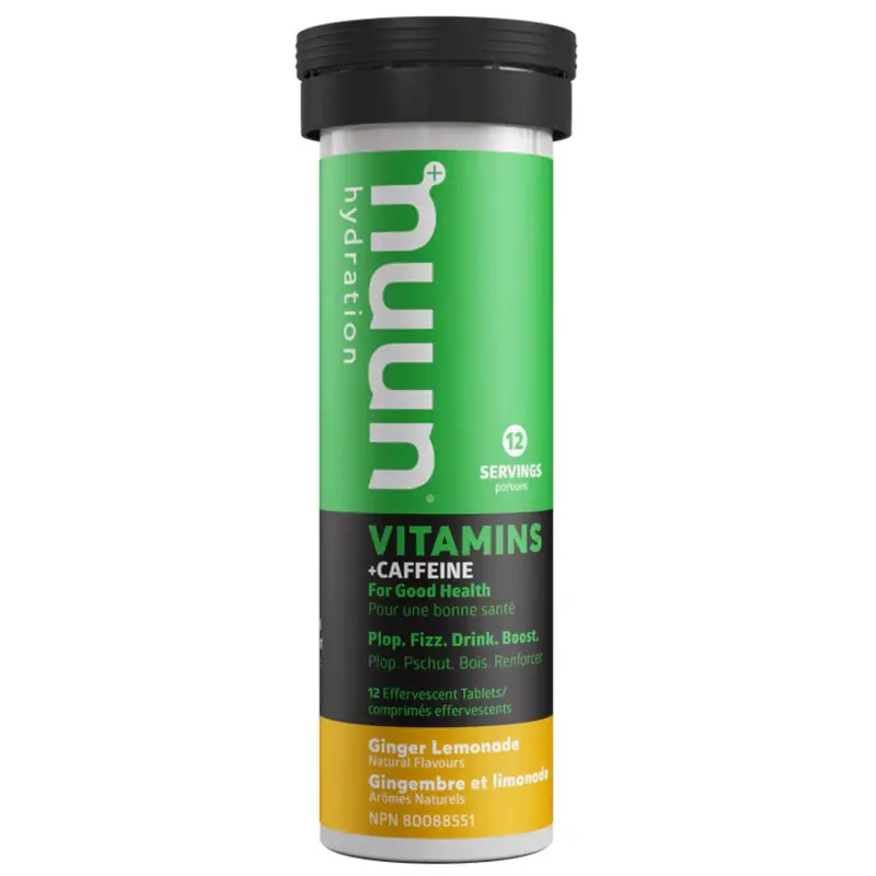 Nuun Vitamins Effervescent Tablets With Caffeine – Ginger Lemonade Flavor, 12 Count 1
