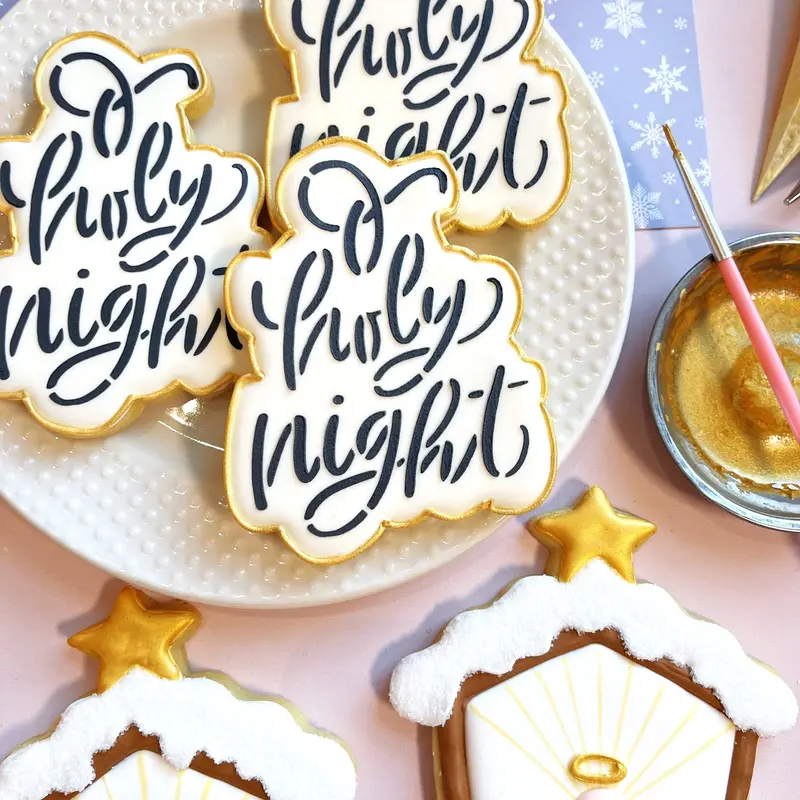 O' Holy Night Decorative Plaque Cookie Cutter With Stencil 1