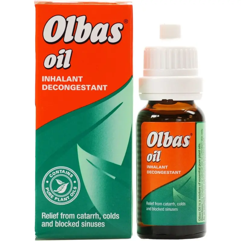 Olbas Oil Inhalant – Natural Decongestant Steam Relief, 15 Ml Essential Oil Blend 1