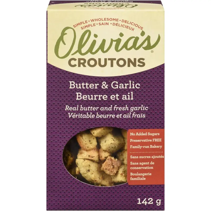 Olivia'S Butter & Garlic Seasoned Croutons – 142 G 1