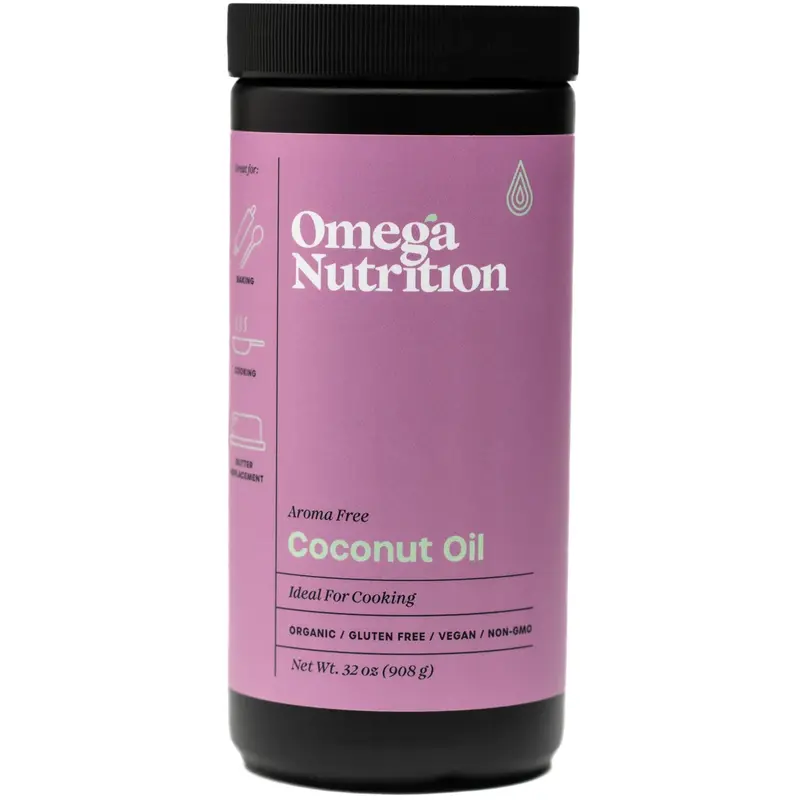 Omega Nutrition Organic Cold-Pressed Coconut Oil – 908G Jar 1