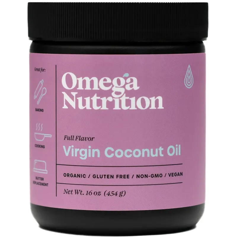 Omega Nutrition Unrefined Virgin Coconut Oil – 454G Jar 1