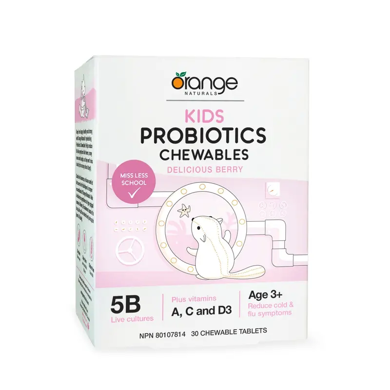 Orange Naturals Kids Berry-Flavored Probiotic Chewables – 30 Count 1