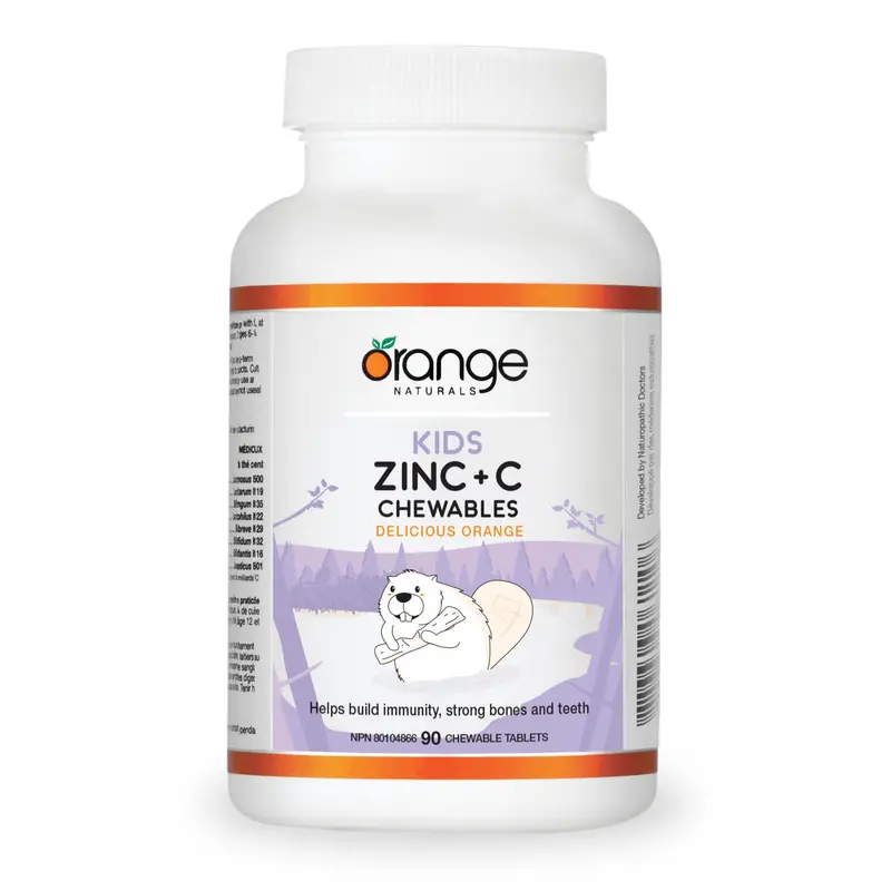 Orange Naturals Kids Zinc And Vitamin C Chewables – Orange Flavor, 90 Tablets 1