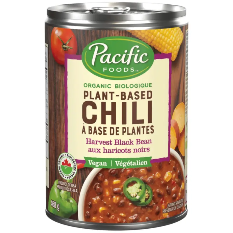 Organic Black Bean Harvest Chili – Pacific Foods, Vegan, 468 G 1