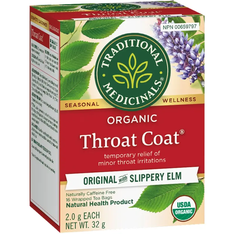 Organic Throat Coat Herbal Tea – 16 Tea Bags 1